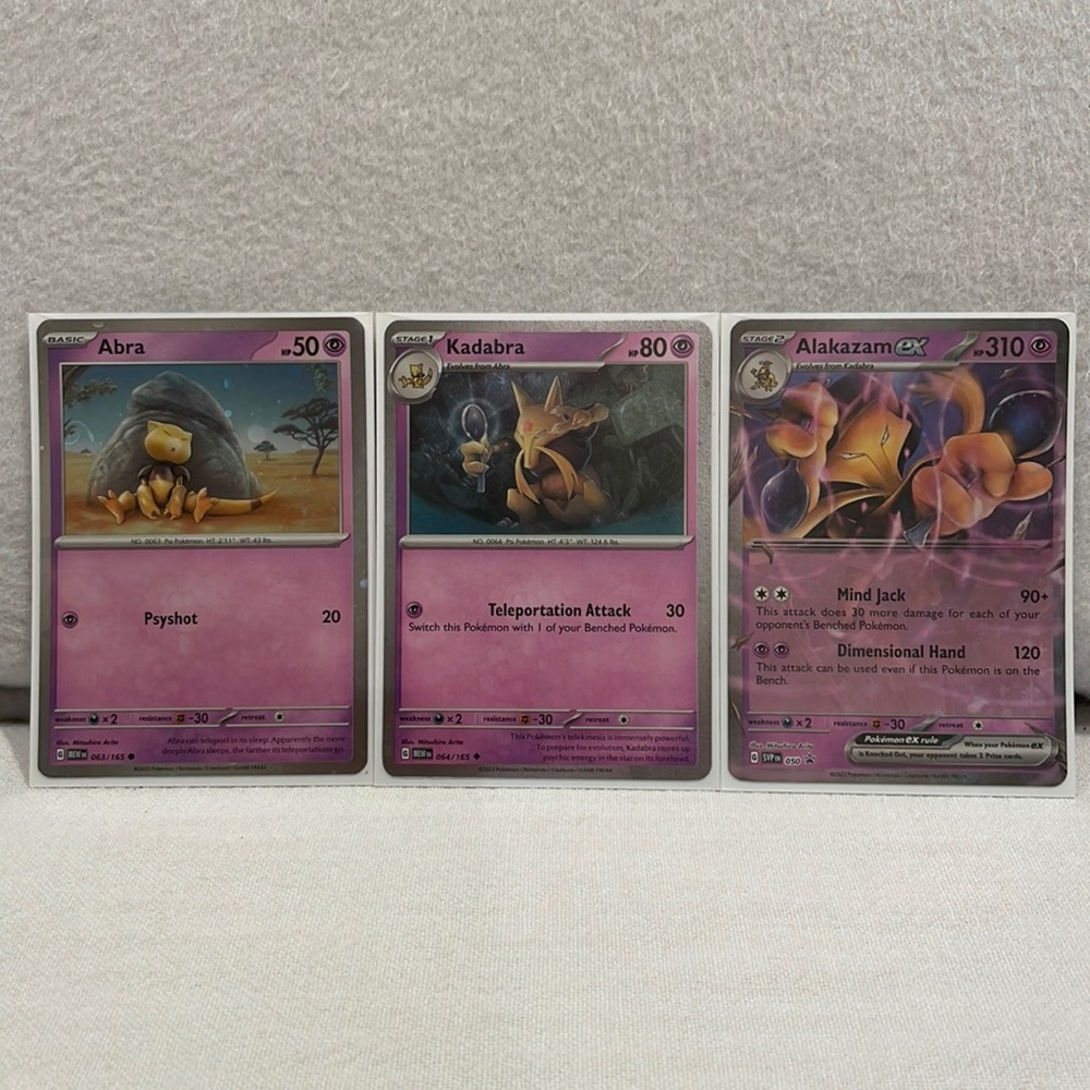 Pokémon Scarlet & Violet 151 Promo Cards (3) Alakazam ex Psychic Power